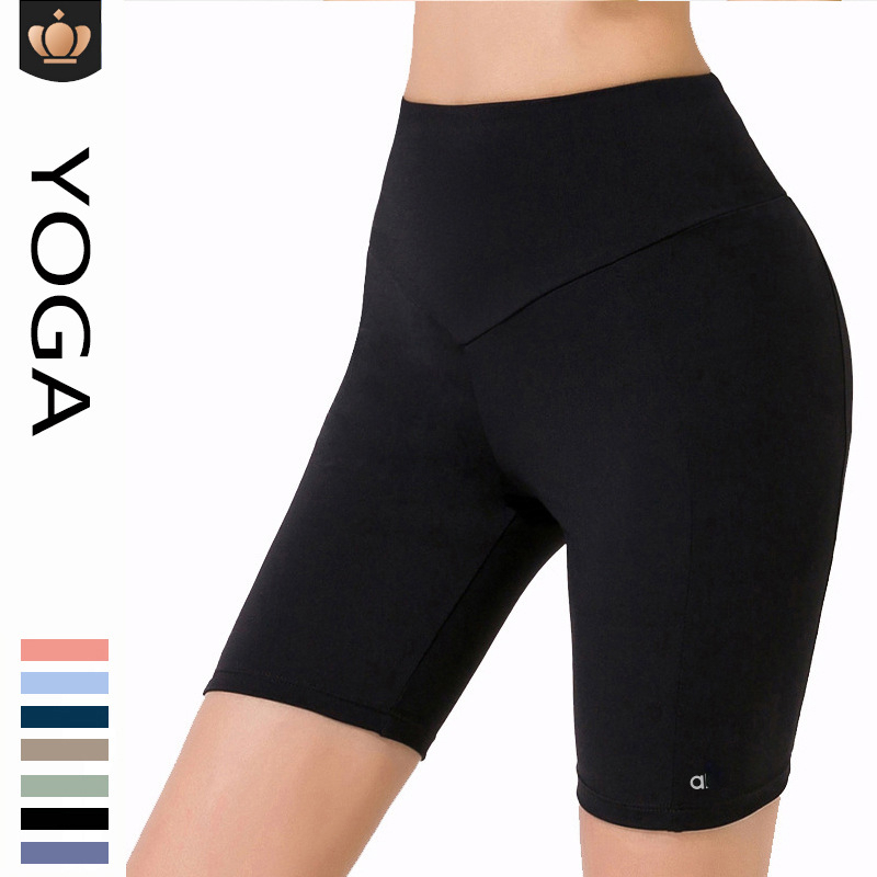 

AL Yoga Outfit Capris Tight Hip Lift Fitness Pants Women' Sports Pants Sweating Fast Dry Cycling Outwear Shorts, Have logo