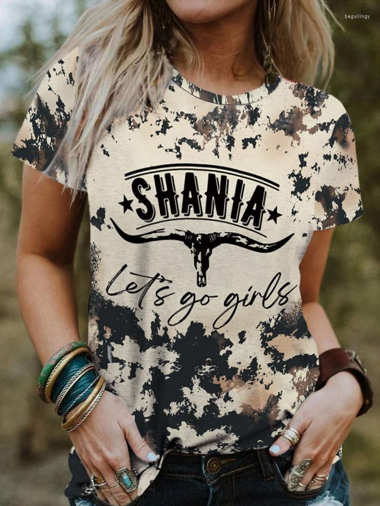 

Women' Tanks Summer Skull Tie Dye T-Shirt Tee 3D Print Tank Tops Women Y2k Streetwear Oversized O-neck Vest Short Sleeve Woman Girls, Beige