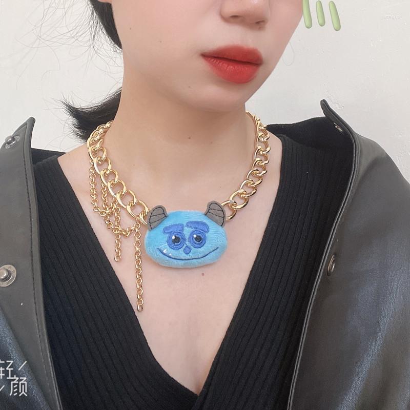 

Chains Cute Sunshine Original Thick Chain Grimace Necklace Halloween Party Street Shooting Costumes Decoration Nightclub Ladies Jewelry
