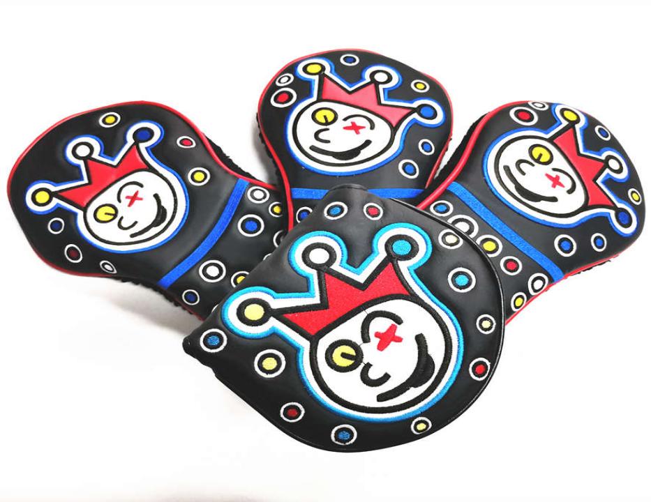 

Clown Golf Driver Headcover PU Leather Golf NO 1 3 5 Fairway Putter Cover9451096