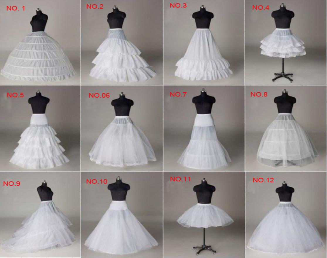 

In Stock Hoops Ball Gown Bridal Petticoat Bone Full Crinoline Petticoat Wedding Skirt Slip New5515837, White