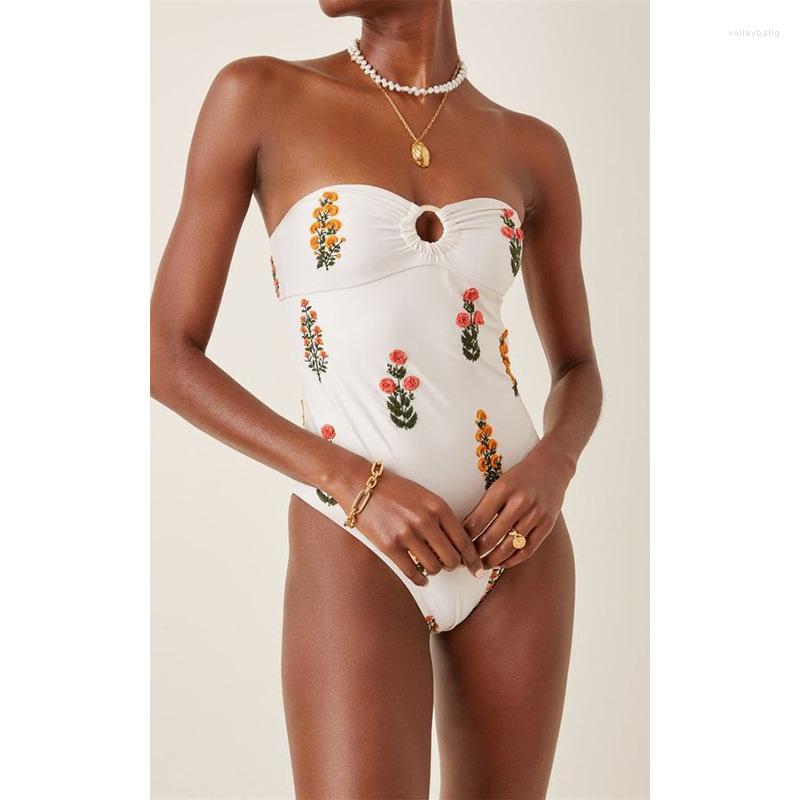 

Women' Swimwear Summer Ladies One Piece Swimsuit For Women Print Sexy Tube Top Strapless Sleeveless Backless Bather Bathing Suit Q245