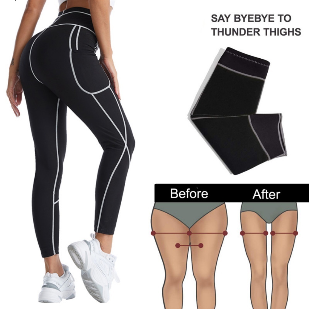 

Leg Shaper Women Pants Skinny Sweating Fat Burning Shaping Leggings Neoprene Abdomen Control Sauna High Waist 230629