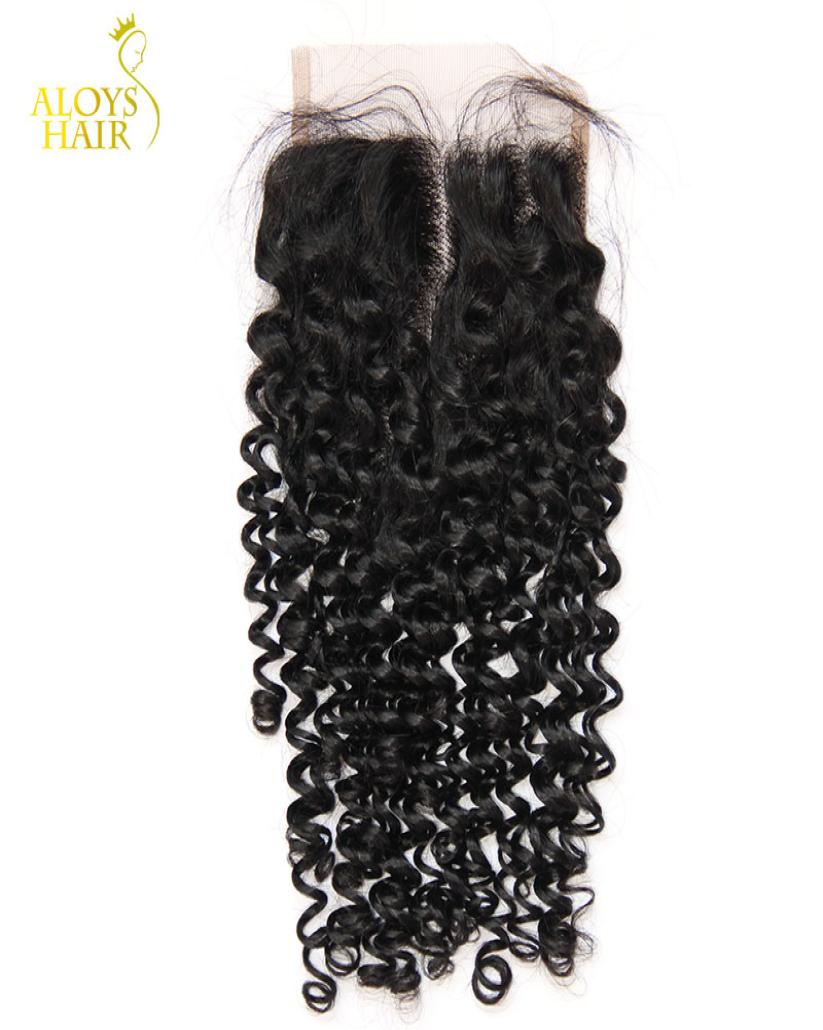 

Grade 7A Unprocessed Indian Virgin Human Hair Closure Part Middle Part Kinky Curly Lace Top Closure Indian Curly Hair Closure4015608