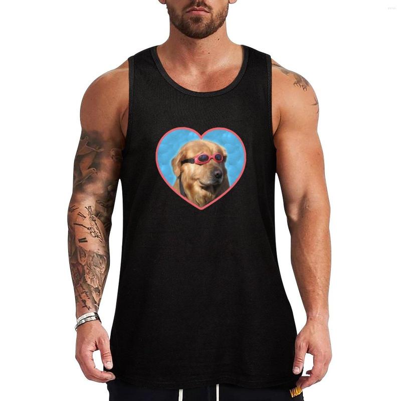 

Men' Tank Tops Doggo Stickers: Swimmer Dog Top Summer 2023 Clothes Gym Man Fitness, Black