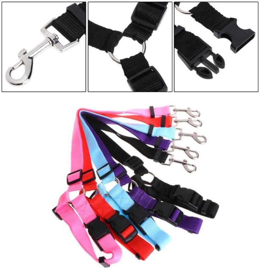 

Pet Harness Dogs Safety Belt Nylon Strap Car Seat Travel Collar Leash Adjustable Dog Collars Leashes2911444