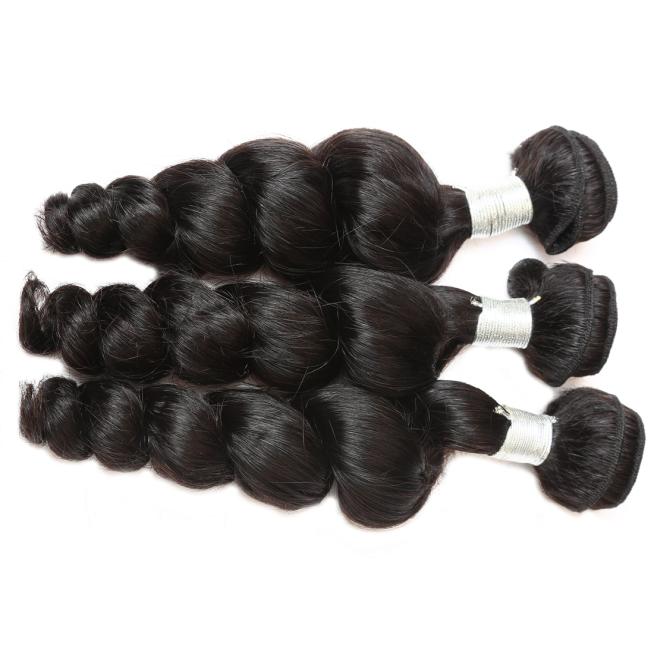 

12A Loose Wave Raw Human Hair 3 Bundles With Natural Color Top Grade Quality Brazilian Peruvian Malaysian Indian Hair 1230 inch3796422