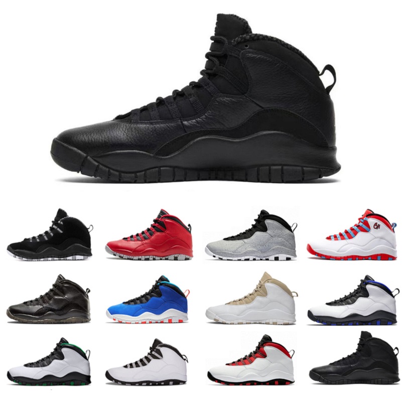 

Jumpman 10 10s Mens Basketball Shoes Black out White Cement Huarache Light Drake Seattle Steel Grey Orlando linen Men Trainers Outdoor Sports Sneakers shoe 40-47, Color#2