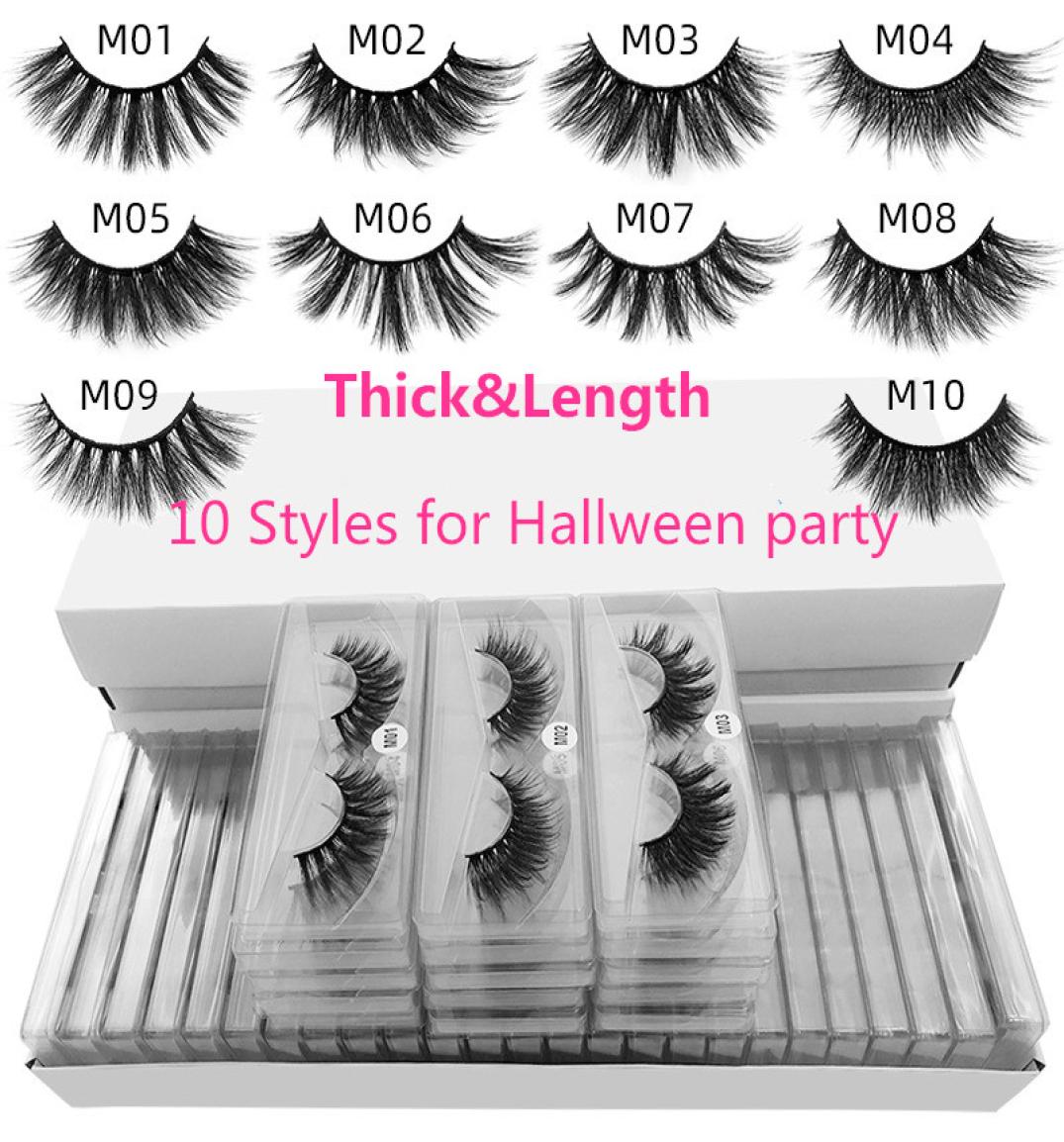 

20 pairs mink eyelashes in bulk mix 10 styles 3d natural long false eyelashes whole hand made lash vendors makeup8575446