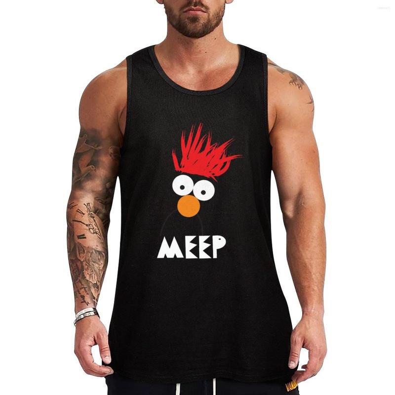 

Men' Tank Tops Beaker MEEP Top Bodybuilding Clothing Man Summer Clothes, Black