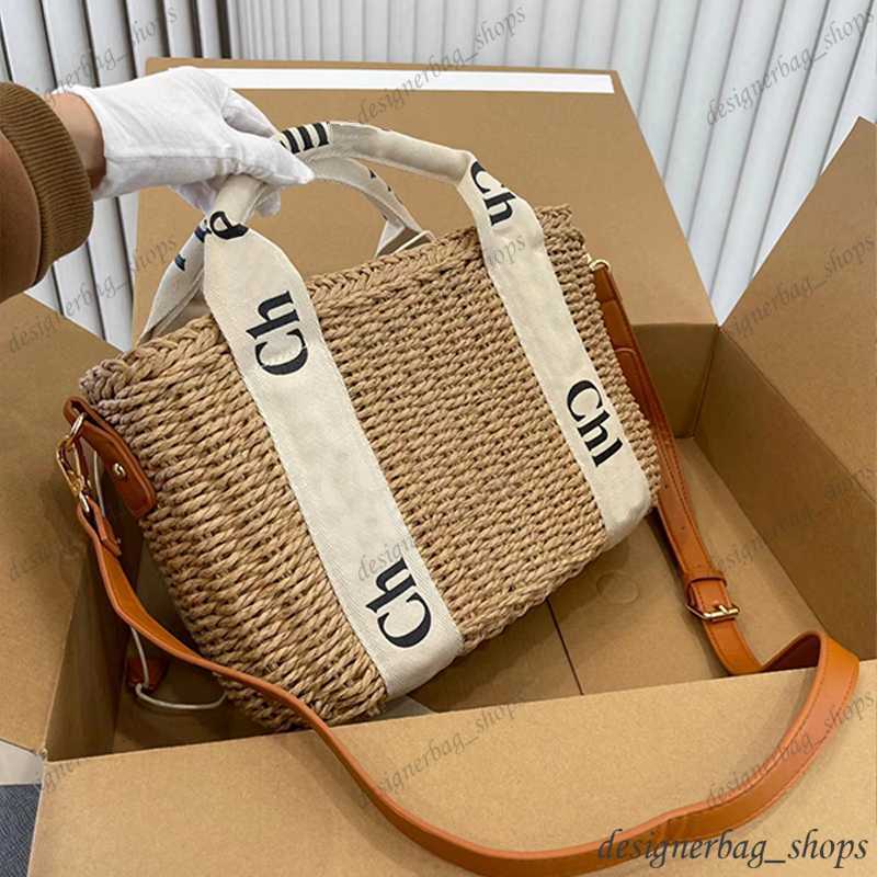 

Summer new straw braided bag Tote bag large capacity bag leather combined with straw braided detachable shoulder strap portable or cross-body beach bag 230426, Nude