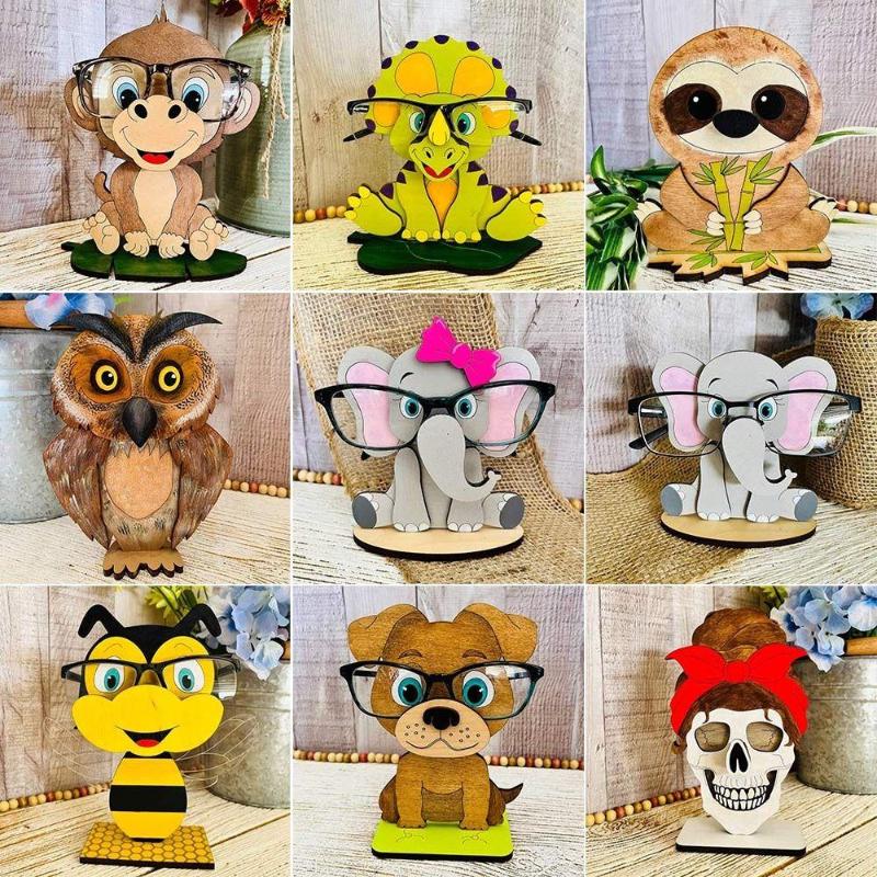 

Sunglasses Frames Wooden Glasses Display Rack Stand For Home Office Desktop