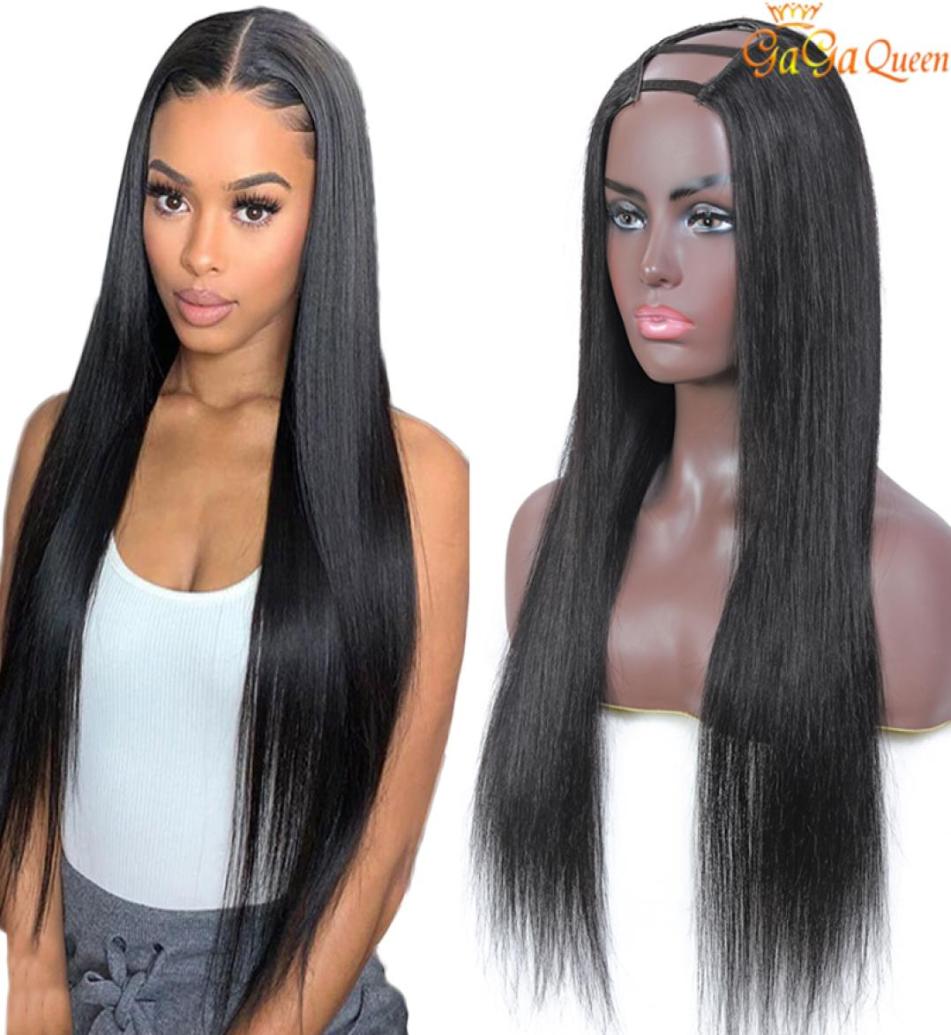 

Brazilian Human Hair U Part Wig Straight 150 Density Human Hair Wigs Upart Wigs Can Be Permed3933885, Natural color
