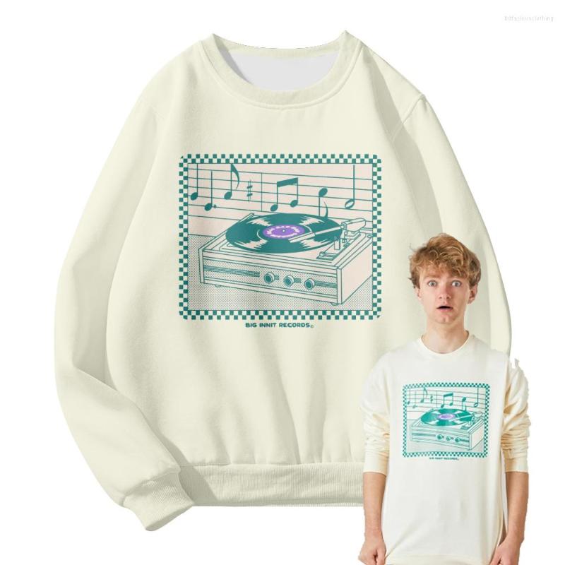 

Men's Hoodies TommyInnit Big Innit Records Crewneck Long Sleeve Streetwear Women Men Sweatshirt 2023 Casual Style Fashion Clothes, Gray