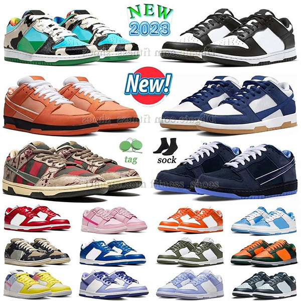 

New 2023 sb Low Casual Shoes Designer Mens Womens sb Triple Pink Panda Lows Freddy Krueger Orange Blue Purple Lobster Sb La Dodger Arctic Chunky Dunky Sneakers, A91 36-45 racer blue