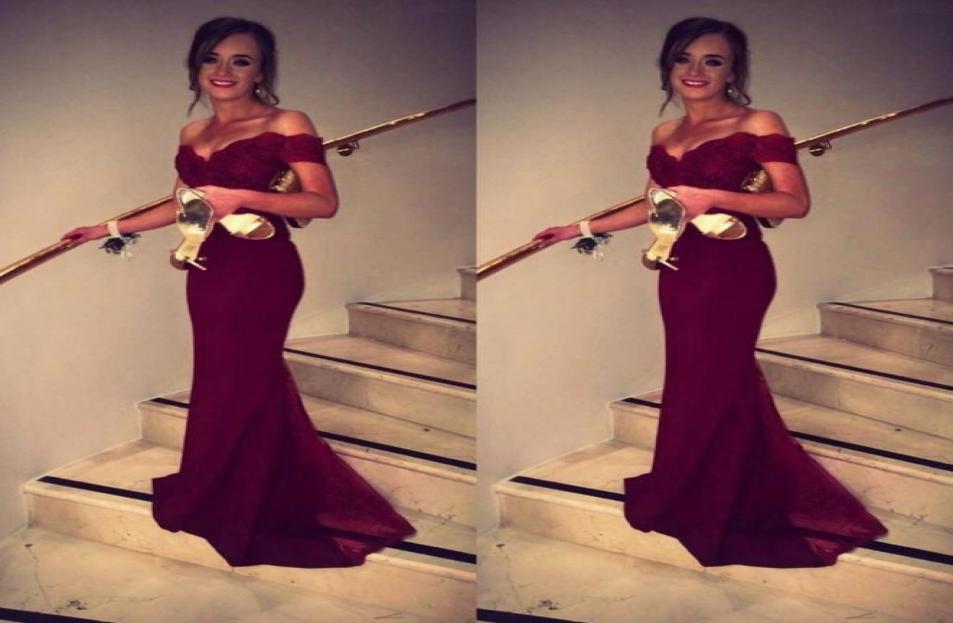 

Sexy Burgundy 2021 Prom Dresses OffShoulder Mermaid Lace Sweep Train Special Occasion Formal Evening Party Gown Dress7502173, Light sky blue