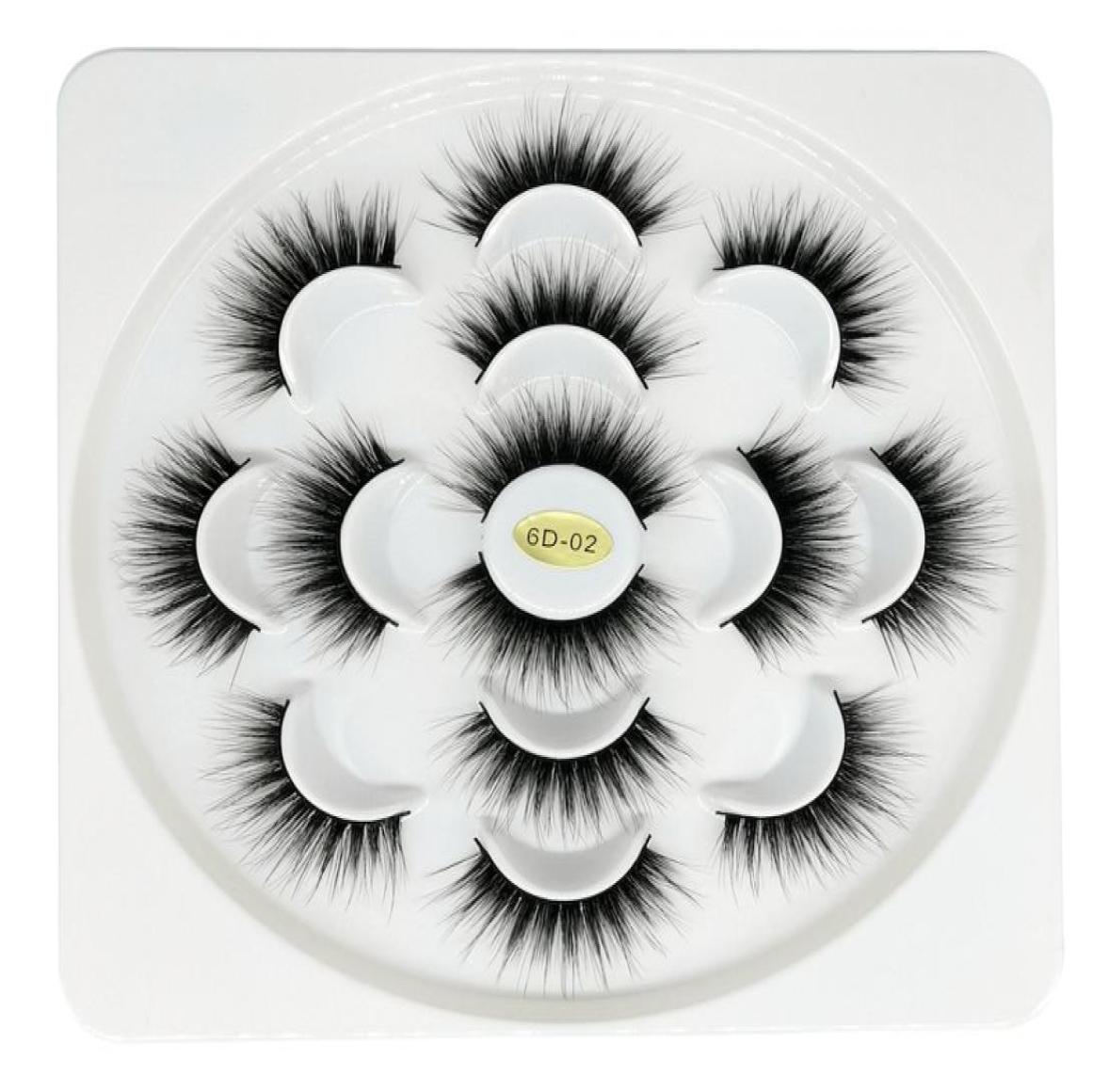 

7 pairs Natural False eyelashes Fake Lashes Long makeup 6D Synthetic Hair Lashes Eyelash Extension for Make Up5562847