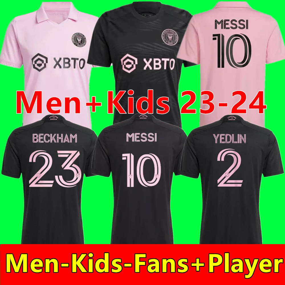 

2023 2024 Inter Miami Soccer Jerseys CF MESSIS Matuidi HIGUAIN CAMPANA YEDLIN BECKHAM MLS 23 24 football men and kids Player Fans version shirt kits child adultS, 23/24 kids away+socks