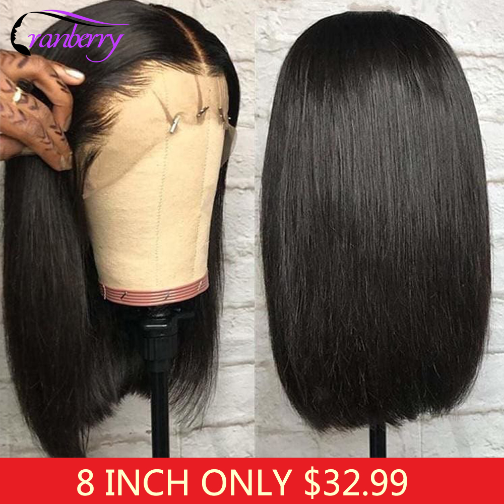 

Cranberry Hair Straight Lace Front Wig Peruvian Hair Bob Lace Front Wigs Short Bob Wig 100% Humain Hair Frontal Wig For Women, Natural color