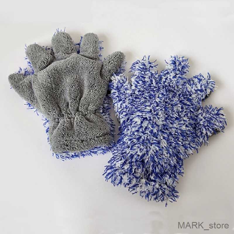 

Glove Ultimate super thick microfibre wash white car detailing cleaning gloves R230629