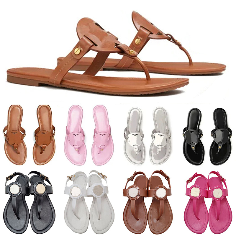 

Hotsale women tory sandals Miller Metallic Snake Embossed Designer Leather Sandals slides sliders luxury slippers tories flip flops slipper slide, #22