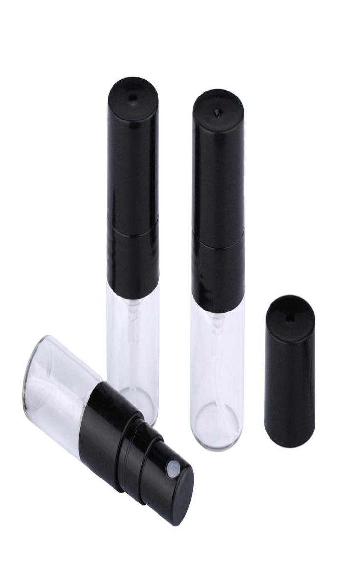 

100 PcsLot 1ml 2ml mini Perfume Bottle Black Spray Refillable Empty Bottles Cosmetic Containers8453767