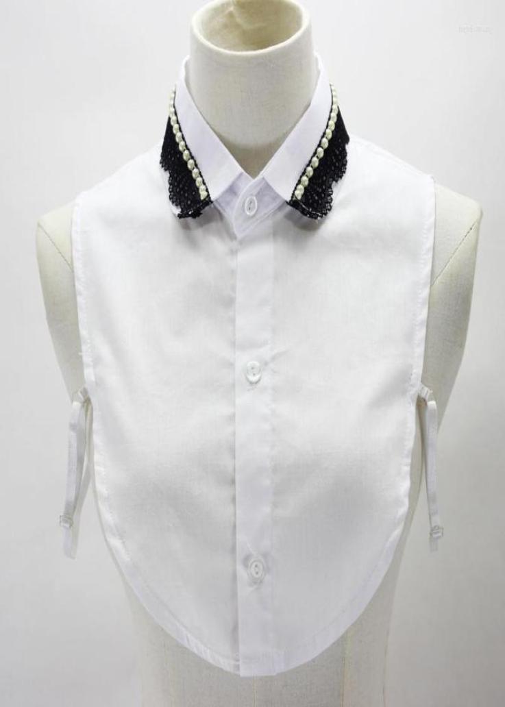 

Bow Ties Sitonjwly Fashion Beads Fake Collar For Women White Tie Vintage Detachable Laple False Top Clothes AccessoriesBow7727032
