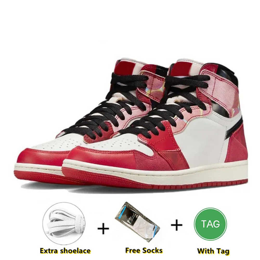 

Spider-Verse 1s OG Mens 1 Basketball shoes Spider Verse High University Red Black White Men trainers sports sneakers DV1748-601 With Box 2023