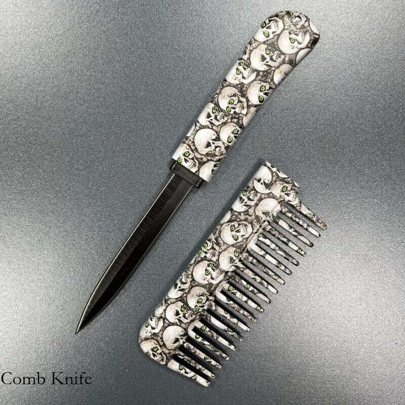 

Cutting Durable Sided Titanium Coated Carbon Steel Professional Use Mustache Grooming Barber Comb Knife Comb Blade