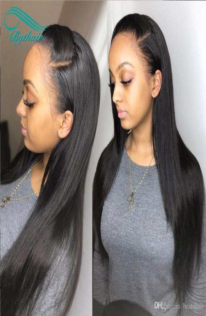 

Bythair Silky Straight Lace Front Human Hair Wig Brazilian Virgin Hair Silk Top Full Lace Wig With Baby Hairs8736503, Natural color