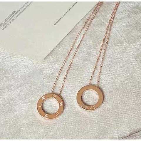 

Original designer Female Carti 2023 Collar Chain Classic Titanium Steel Fashion High Grade New Light Luxury Full Sky Star Necklace Ring With logo