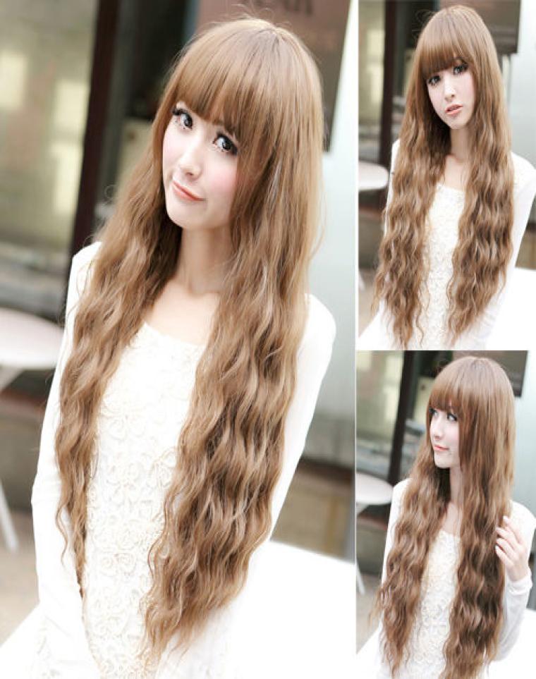

New Sexy Women Lady Cosplay Wavy Curly Long Hair Full Party Costume Wigs8156685, Ombre color