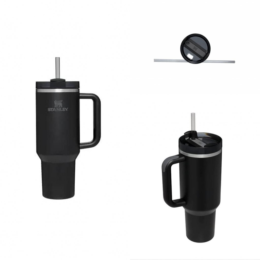 

DHL Stanley Quencher H2.0 40oz Stainless Steel Tumblers Cups With Silicone Handle Lid and Straw Big Capacity Car Mugs Vacuum Insulated Water Bottles 0629, Multi