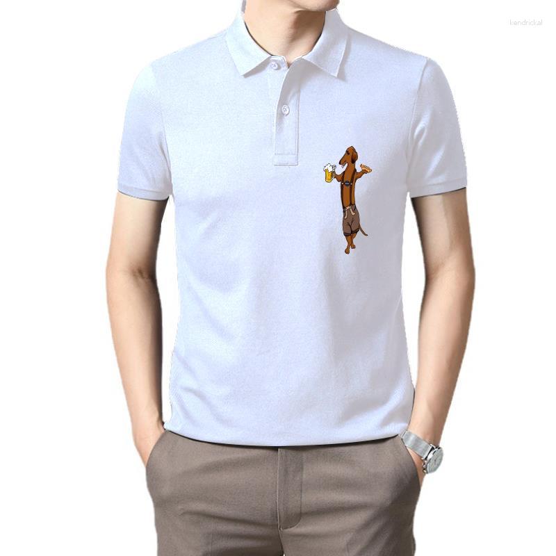 

Men's Polos Dachshund Lederhosen - Cotton T-Shirt, Orange 07