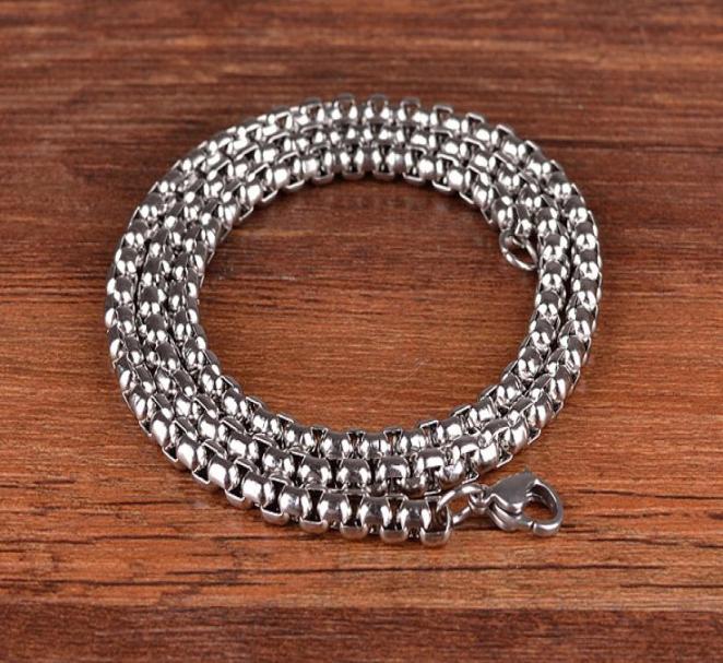 

Mens Necklace Chain Stainless Steel Gold Silver Black Tone Whole Necklace for Men Jewelry 345mm2033583