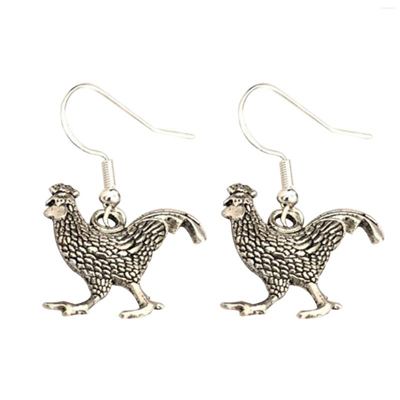 

Necklace Earrings Set Rooster 3D Effect Women's Personality Broken Heart Clip On Women, Picture shown