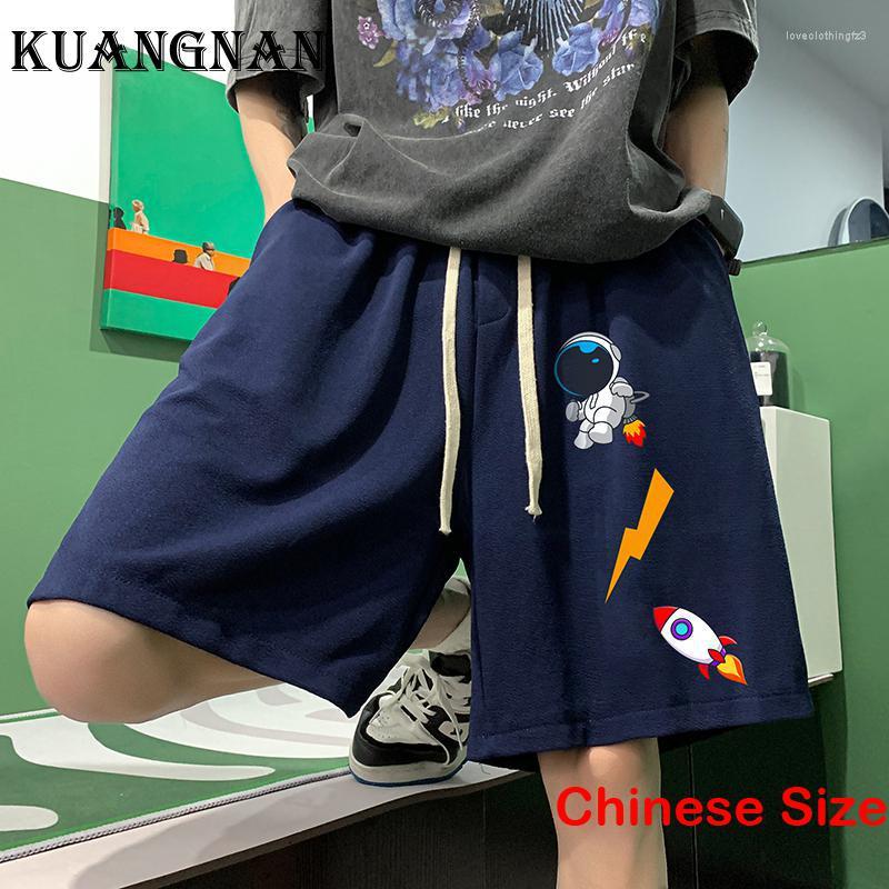 

Men's Shorts KUANGNAN Ice Silk Knee Length For Mens Korean Streetwear Clothing Short Sportswear Man Male Clothes 5XL 2023 Summer, Yellow