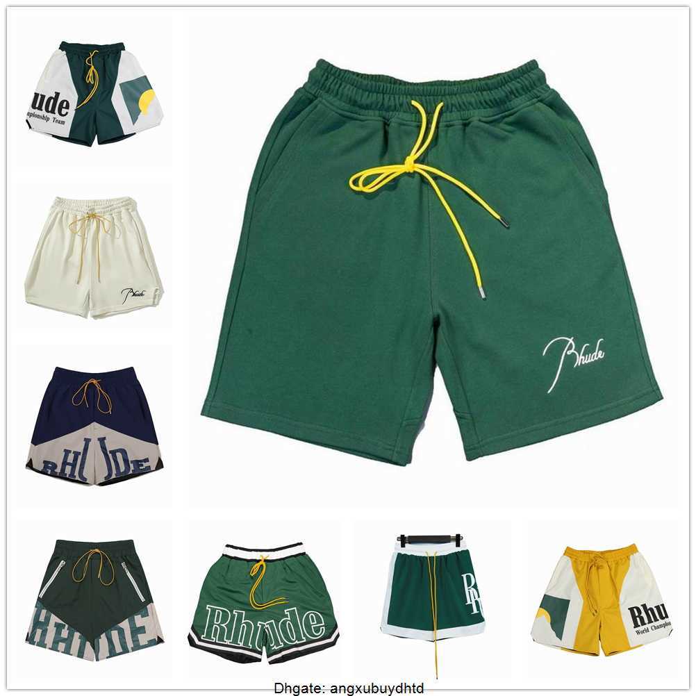 

2023 RHUDE Shorts Designers Mens Basketball PANEL COURT SWIM TRUNKS SWEAT SENNA FLIGHT YACHTING Short Bottoms Buy, 13