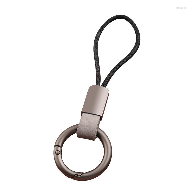 

Keychains Handmade Antique Pu Leather Metal Diy Designer Car Keychain Boyfriend Mens Gift Keyring Auto Pendant Jewelry Accesssories