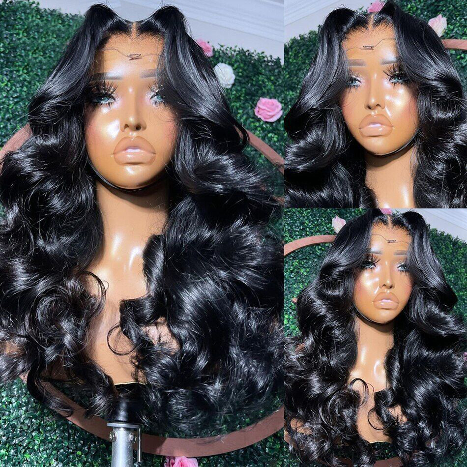 

13x4 Body Wave Lace Front Wig Pre Plucked 28 Inch Glueless Brazilian Wig Transparent Remy Lace Frontal Wigs for Women Human Hair, Natural color