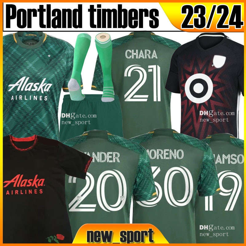 

23 24 Portland Timbers soccer jersey fans player version MLS Williamson EVANDER CHARA 23 24 Home Santiago Moreno Green Portland Plaid men kids kit Football shirts, 23 24 special
