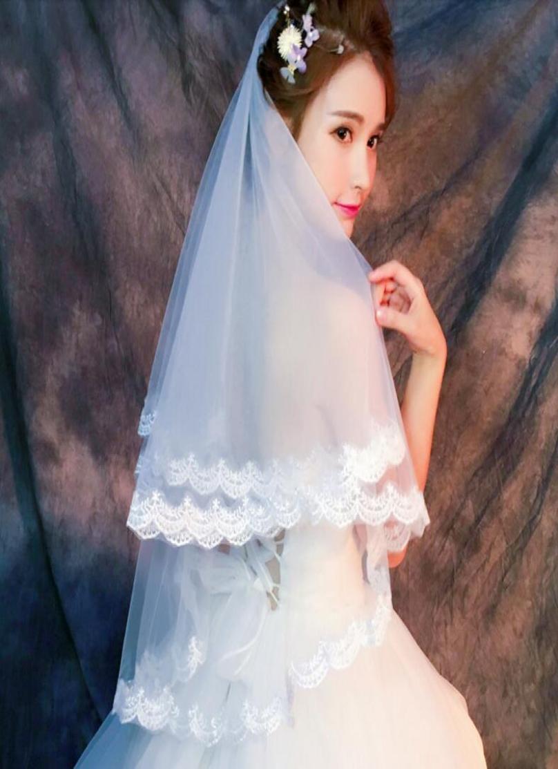 

Simple Elegant Tulle Wedding Bridal Veils One Layer Elbow Length Cheap Veils for Wedding Bride9924355, Ivory