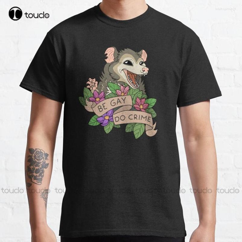 

Women's T Shirts Be Gay Do Crime Classic T-Shirt Teacher Tshirts Tee Custom Unisex Digital Printing Harajuku Streetwear, Navy