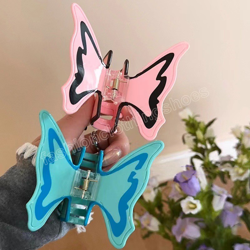 

Acetate Butterfly Hair Claw Barrettes Women Sweet Fairy Geometric Girls Hair Clip Hair Accessories