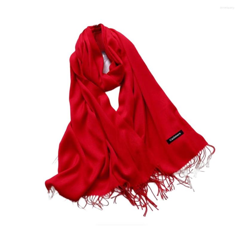 

Scarves Long Scarf With Tassel Color Fashion Winter Handcrafted Ladies Shawl Wraps Bussiness Travel Decorations