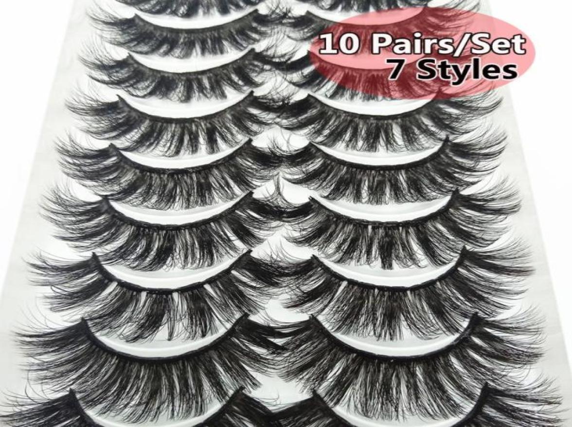 

2019 NEW Full Volume 10 pairs Mink Eyelashes 3D Natural False Eyelashes Mink Lashes Soft Eyelash Extension Makeup Kit Cilios6594191