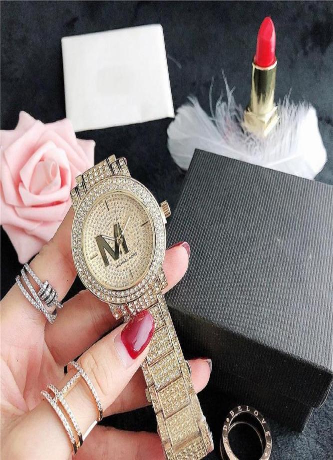 

uppercase letter gold watch women watches 38mm fashion dress datejust diamond 3 Color dial stainless steel strap quartz movement224635834, Split