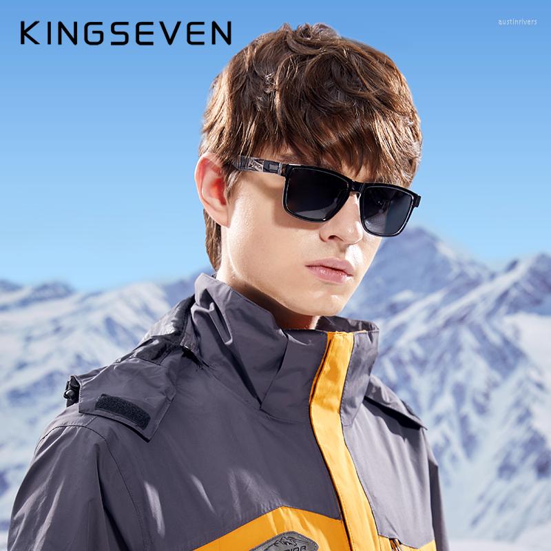 

Sunglasses KINGSEVEN Brand Square Retro Gradient Polarized Women Men Carbon Fiber Pattern Design Outdoor Sports Eyewear