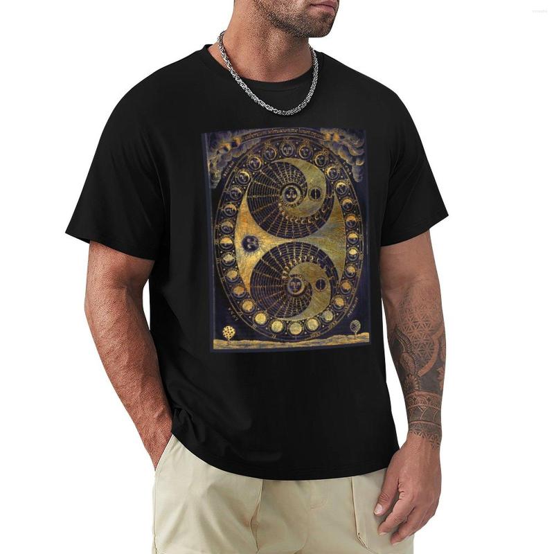 

Men's Polos Ancient Worn Golden Astronomy Diagram Charting Phases Of The Moon T-Shirt Anime Clothes Kawaii Mens Plain T Shirts, Sand colour