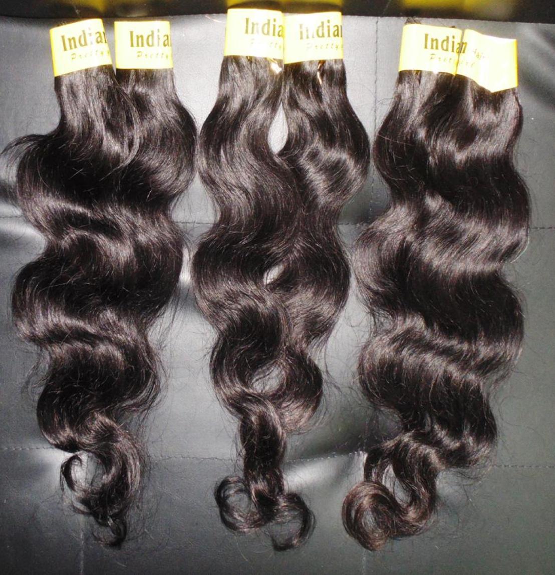 

factory 100 processed pure indian human hair bundles 20pcs bulk body wave weaving weft3219505, Natural color